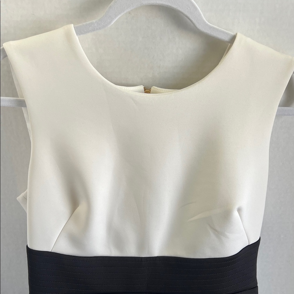 Calvin Klein White and Black Midi Dress